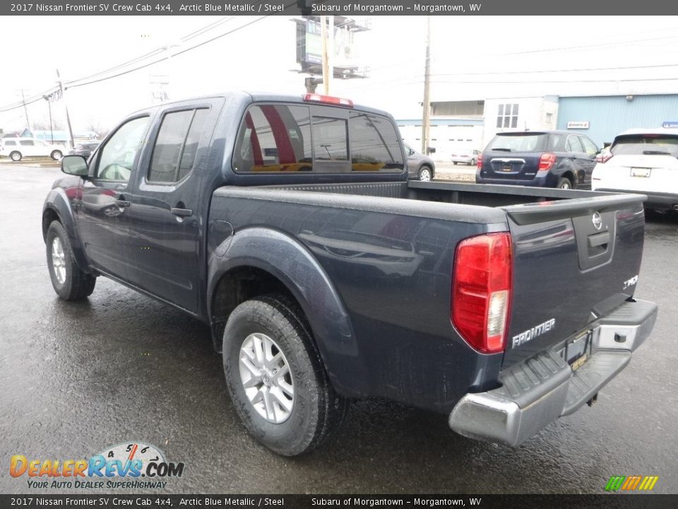 2017 Nissan Frontier SV Crew Cab 4x4 Arctic Blue Metallic / Steel Photo #6