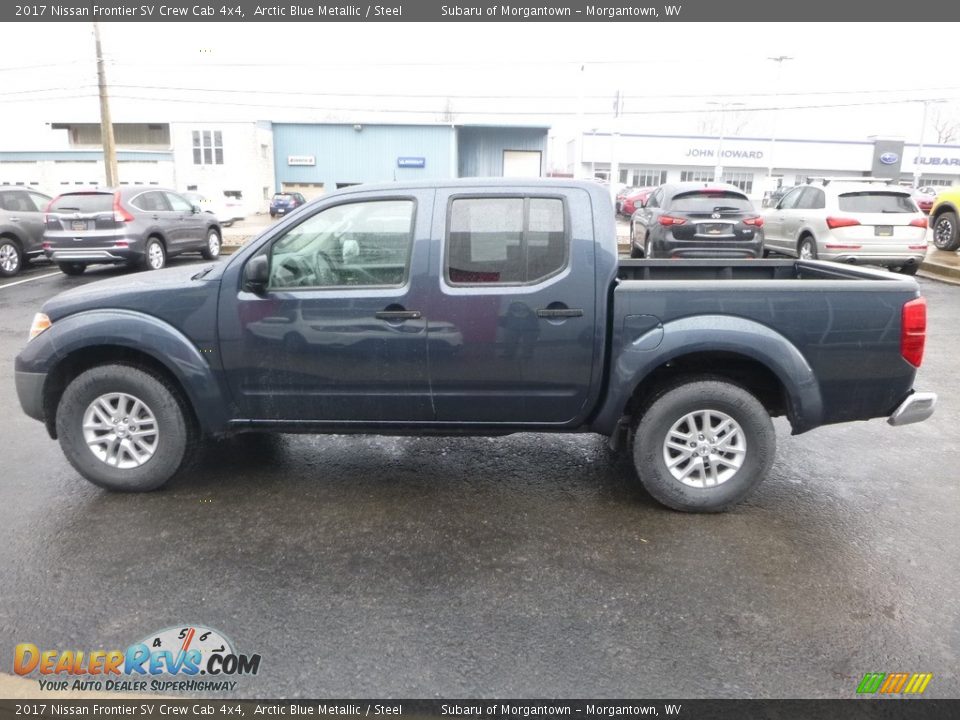 2017 Nissan Frontier SV Crew Cab 4x4 Arctic Blue Metallic / Steel Photo #7