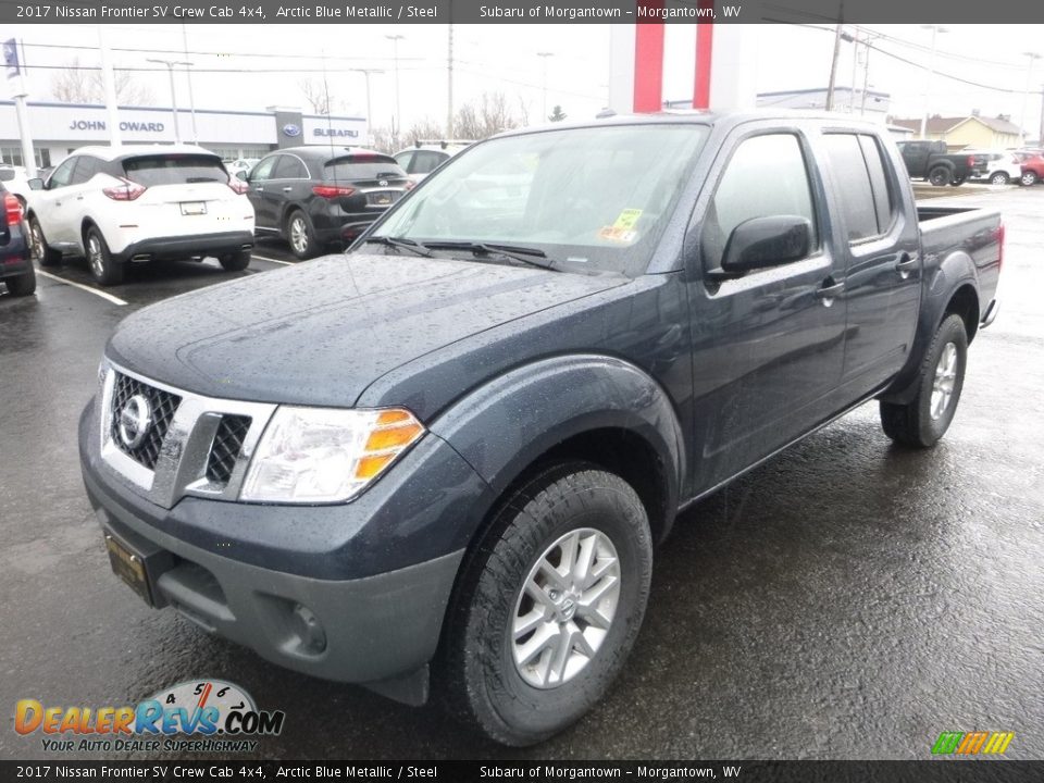 2017 Nissan Frontier SV Crew Cab 4x4 Arctic Blue Metallic / Steel Photo #8