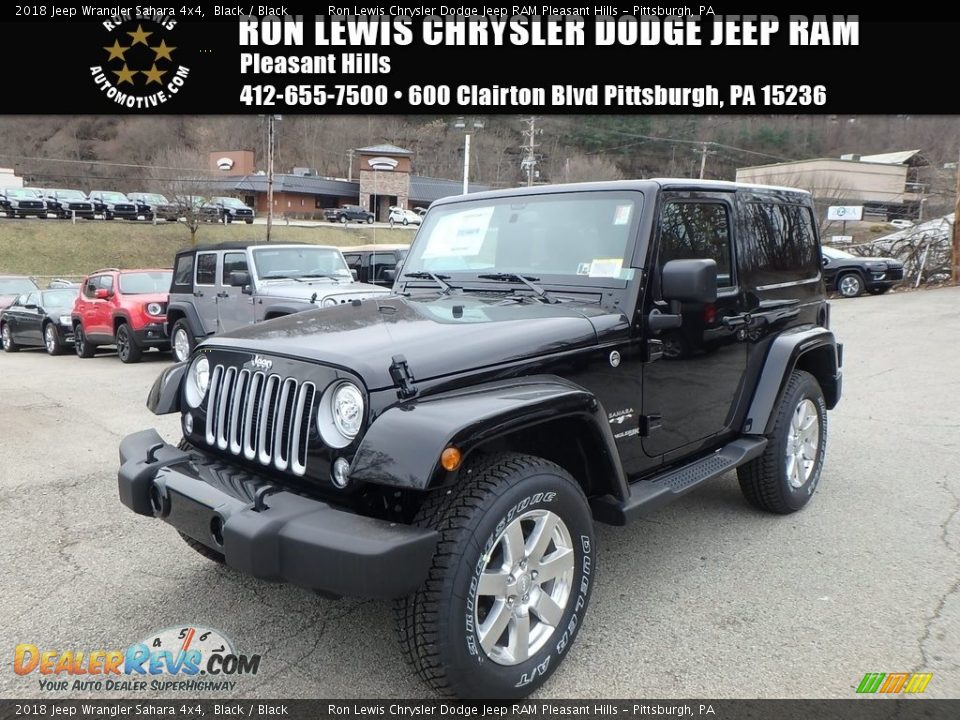 2018 Jeep Wrangler Sahara 4x4 Black / Black Photo #1