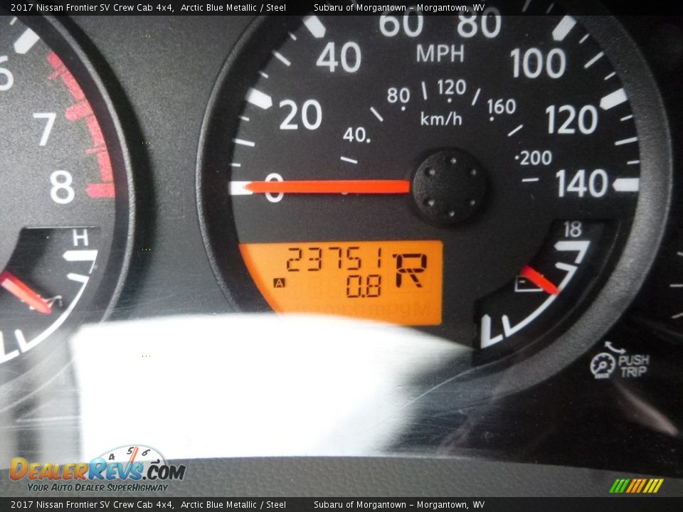 2017 Nissan Frontier SV Crew Cab 4x4 Arctic Blue Metallic / Steel Photo #19