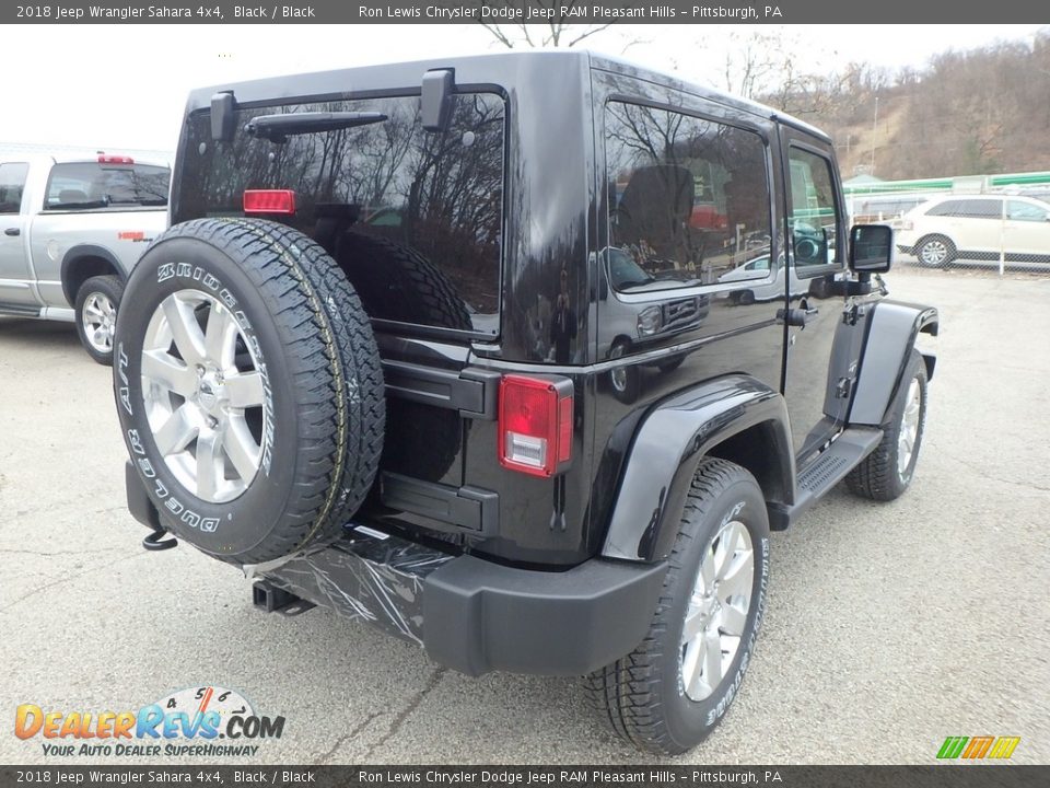 2018 Jeep Wrangler Sahara 4x4 Black / Black Photo #5