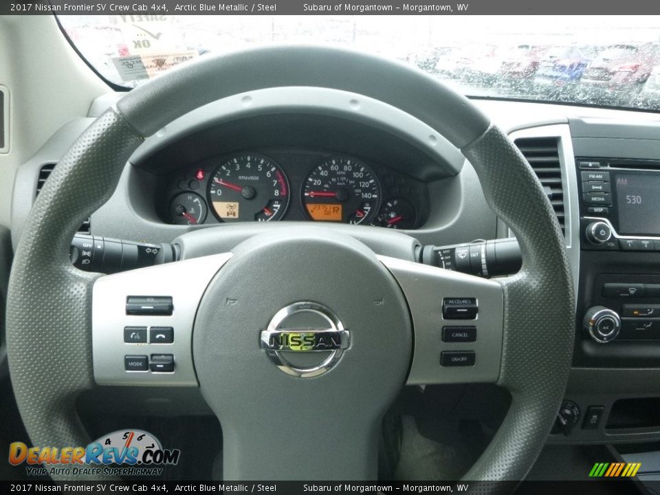 2017 Nissan Frontier SV Crew Cab 4x4 Arctic Blue Metallic / Steel Photo #20