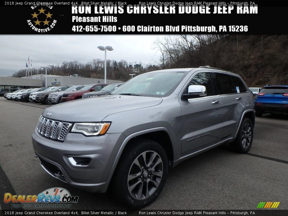 2018 Jeep Grand Cherokee Overland 4x4 Billet Silver Metallic / Black Photo #1