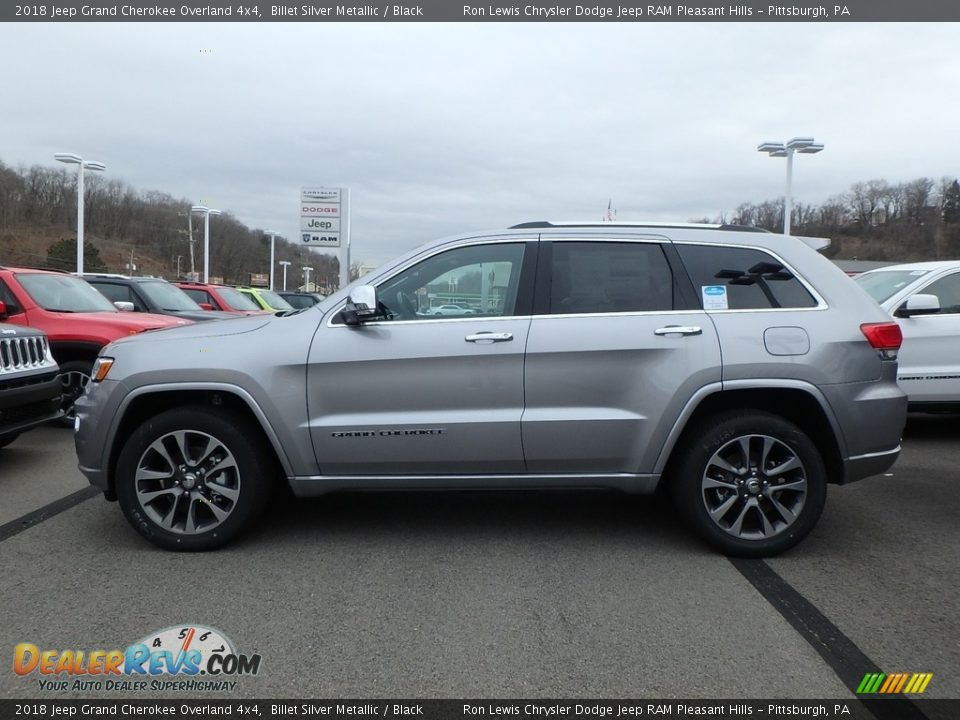 2018 Jeep Grand Cherokee Overland 4x4 Billet Silver Metallic / Black Photo #2