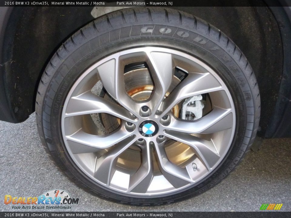 2016 BMW X3 xDrive35i Mineral White Metallic / Mocha Photo #32