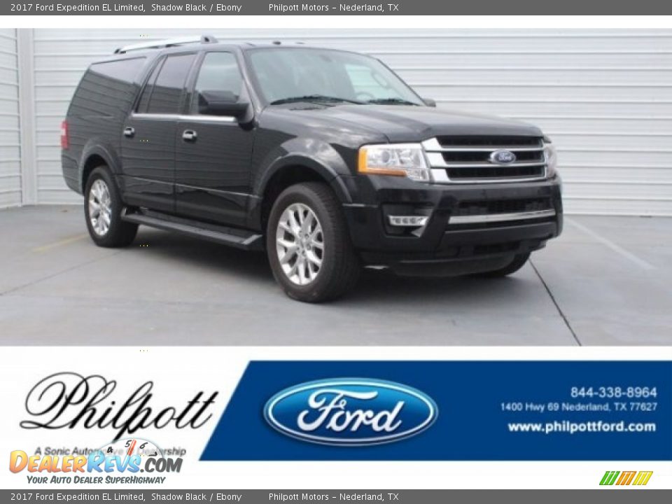 2017 Ford Expedition EL Limited Shadow Black / Ebony Photo #1