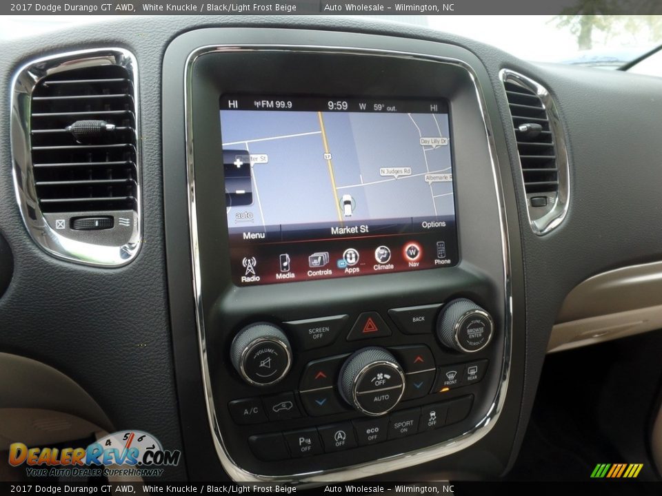 2017 Dodge Durango GT AWD White Knuckle / Black/Light Frost Beige Photo #17