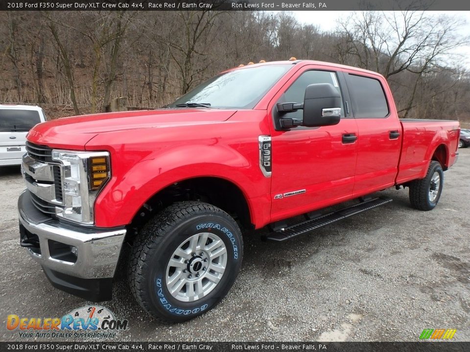 2018 Ford F350 Super Duty XLT Crew Cab 4x4 Race Red / Earth Gray Photo #7