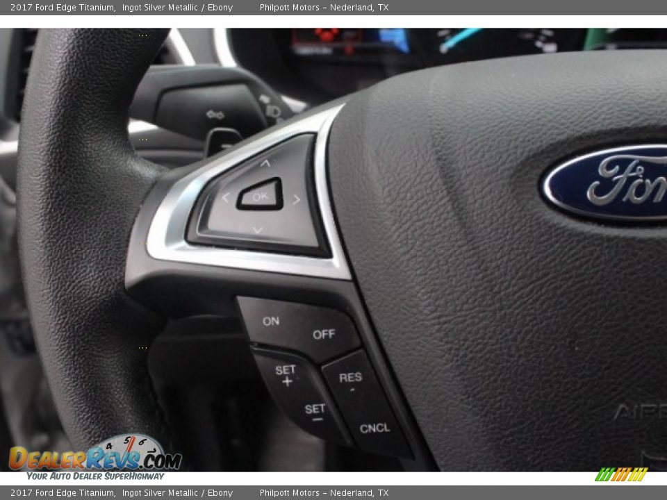 2017 Ford Edge Titanium Ingot Silver Metallic / Ebony Photo #23