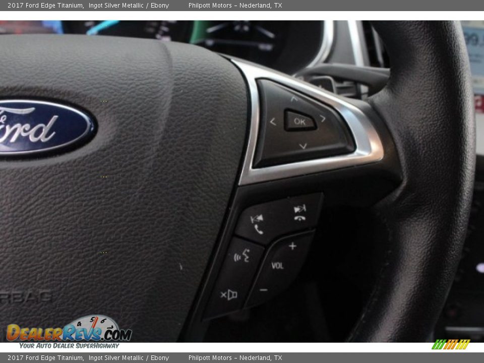 2017 Ford Edge Titanium Ingot Silver Metallic / Ebony Photo #24