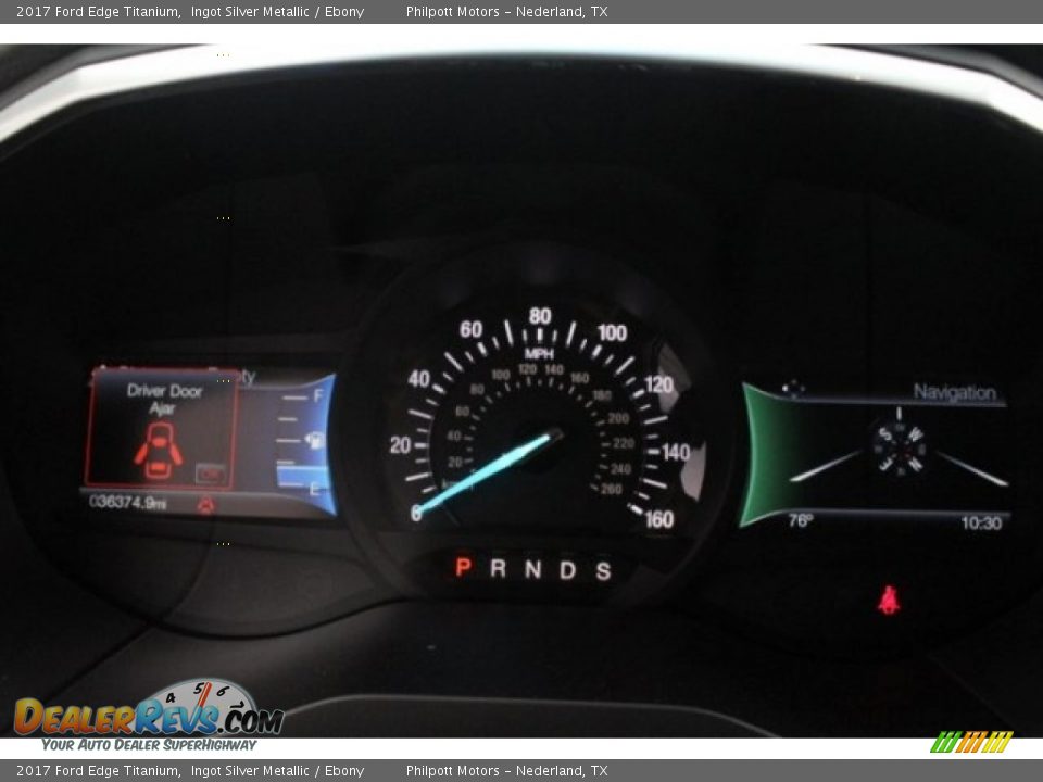 2017 Ford Edge Titanium Ingot Silver Metallic / Ebony Photo #25