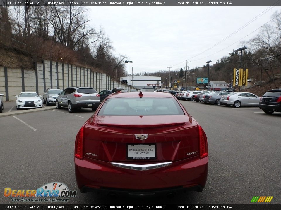 2015 Cadillac ATS 2.0T Luxury AWD Sedan Red Obsession Tintcoat / Light Platinum/Jet Black Photo #4