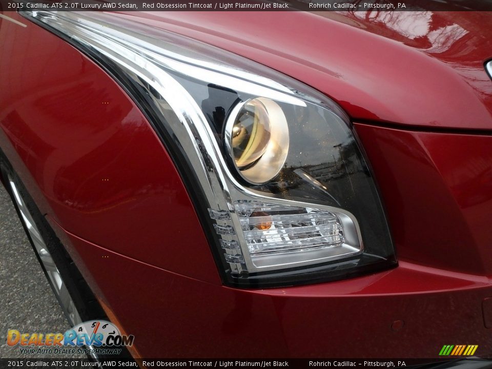 2015 Cadillac ATS 2.0T Luxury AWD Sedan Red Obsession Tintcoat / Light Platinum/Jet Black Photo #10