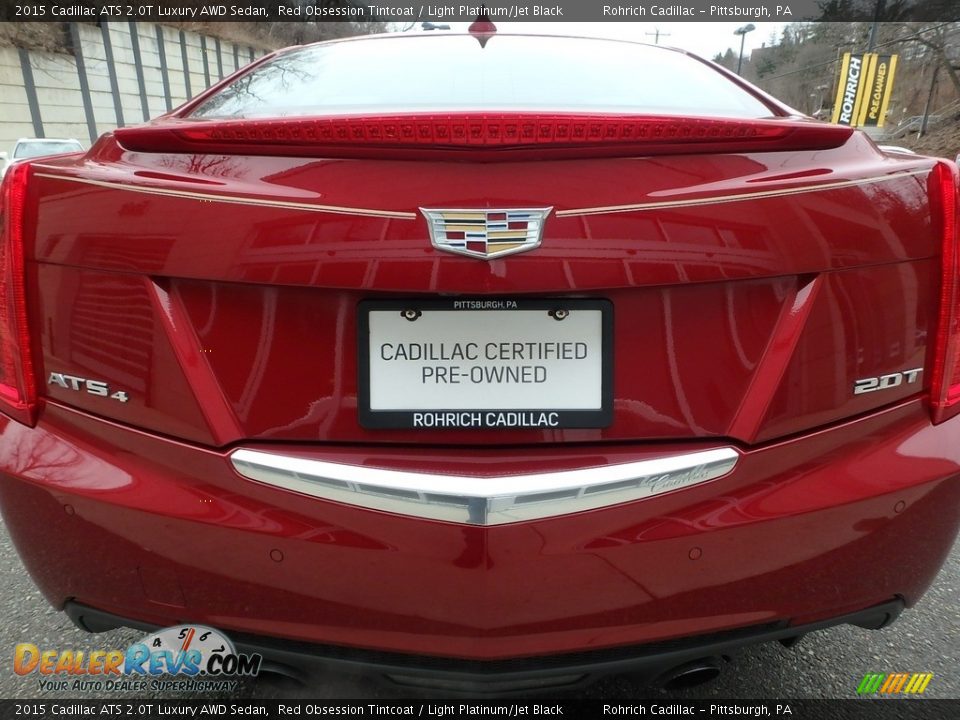 2015 Cadillac ATS 2.0T Luxury AWD Sedan Red Obsession Tintcoat / Light Platinum/Jet Black Photo #13
