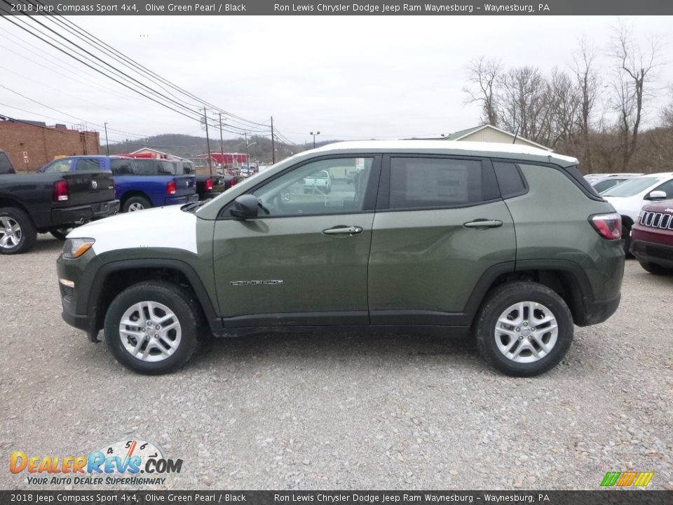 2018 Jeep Compass Sport 4x4 Olive Green Pearl / Black Photo #2