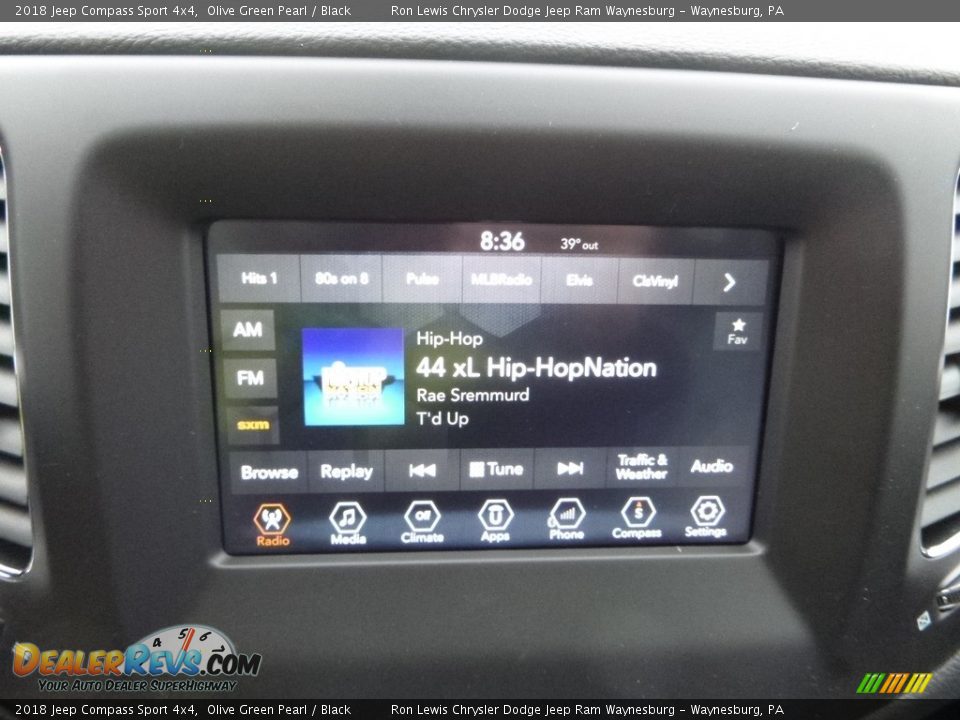 2018 Jeep Compass Sport 4x4 Olive Green Pearl / Black Photo #17