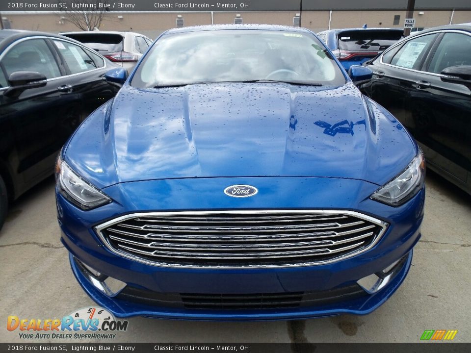 2018 Ford Fusion SE Lightning Blue / Ebony Photo #2