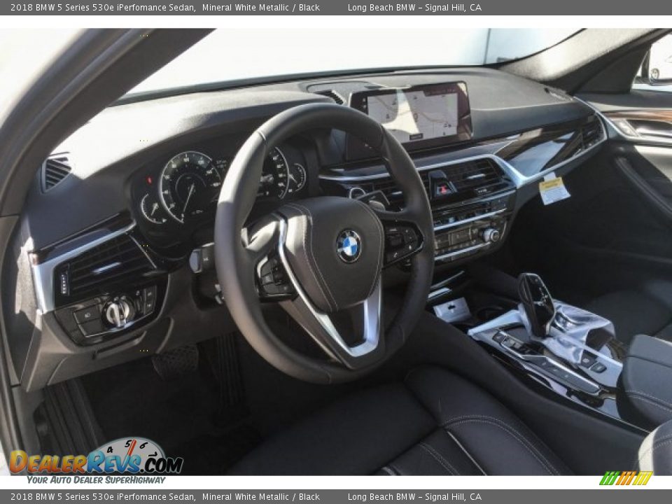 2018 BMW 5 Series 530e iPerfomance Sedan Mineral White Metallic / Black Photo #5