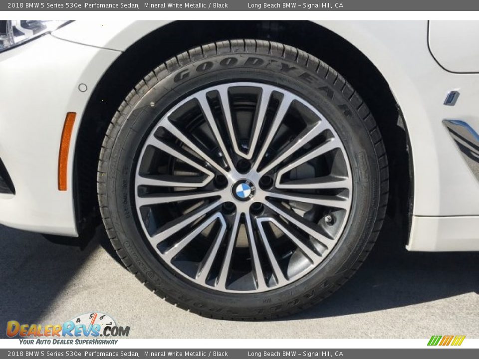 2018 BMW 5 Series 530e iPerfomance Sedan Mineral White Metallic / Black Photo #9