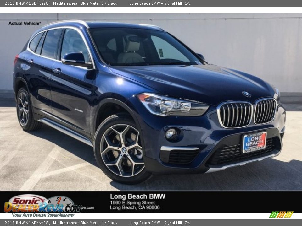 2018 BMW X1 sDrive28i Mediterranean Blue Metallic / Black Photo #1