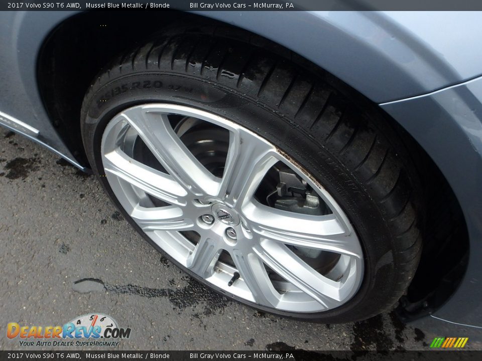 2017 Volvo S90 T6 AWD Mussel Blue Metallic / Blonde Photo #9
