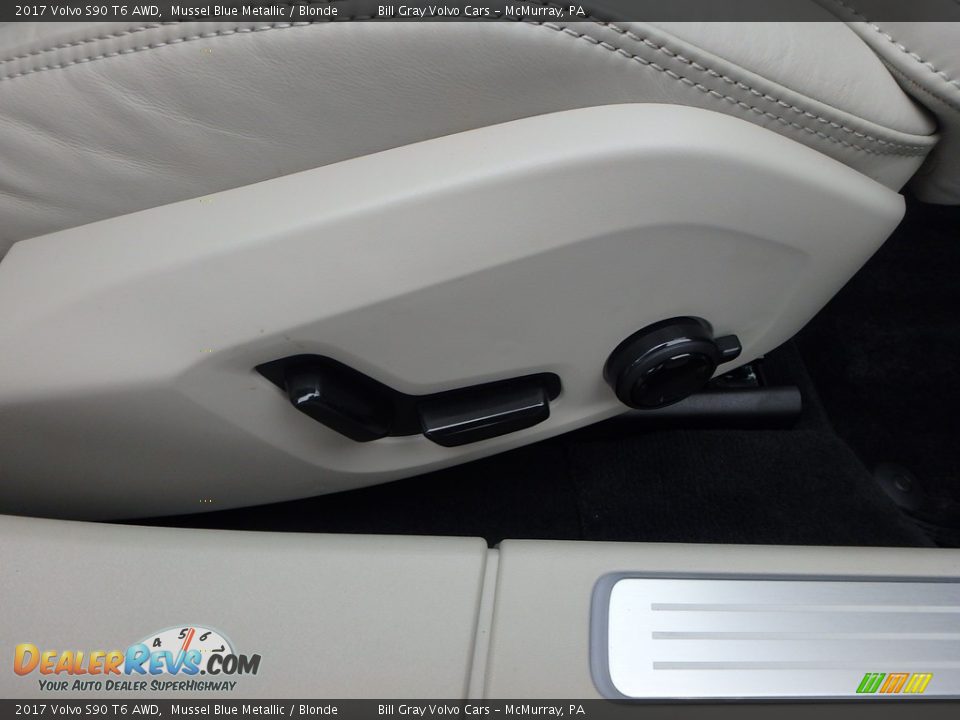 2017 Volvo S90 T6 AWD Mussel Blue Metallic / Blonde Photo #12
