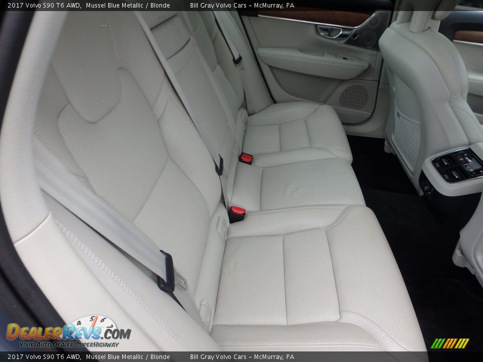 2017 Volvo S90 T6 AWD Mussel Blue Metallic / Blonde Photo #14