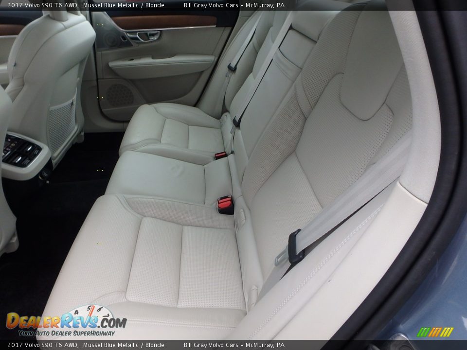 2017 Volvo S90 T6 AWD Mussel Blue Metallic / Blonde Photo #16