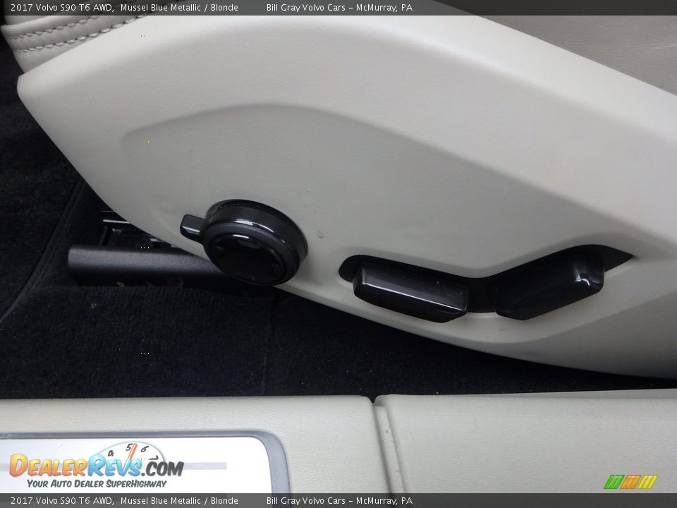 2017 Volvo S90 T6 AWD Mussel Blue Metallic / Blonde Photo #19