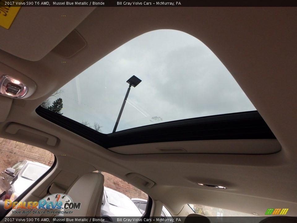 2017 Volvo S90 T6 AWD Mussel Blue Metallic / Blonde Photo #20