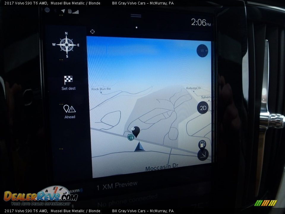 2017 Volvo S90 T6 AWD Mussel Blue Metallic / Blonde Photo #22