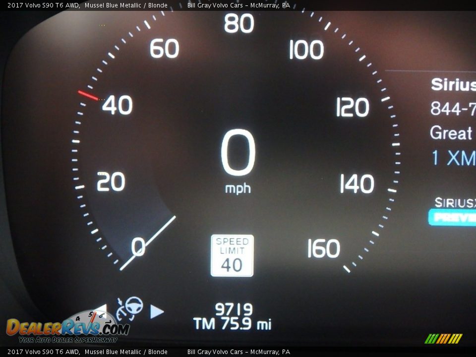 2017 Volvo S90 T6 AWD Mussel Blue Metallic / Blonde Photo #24