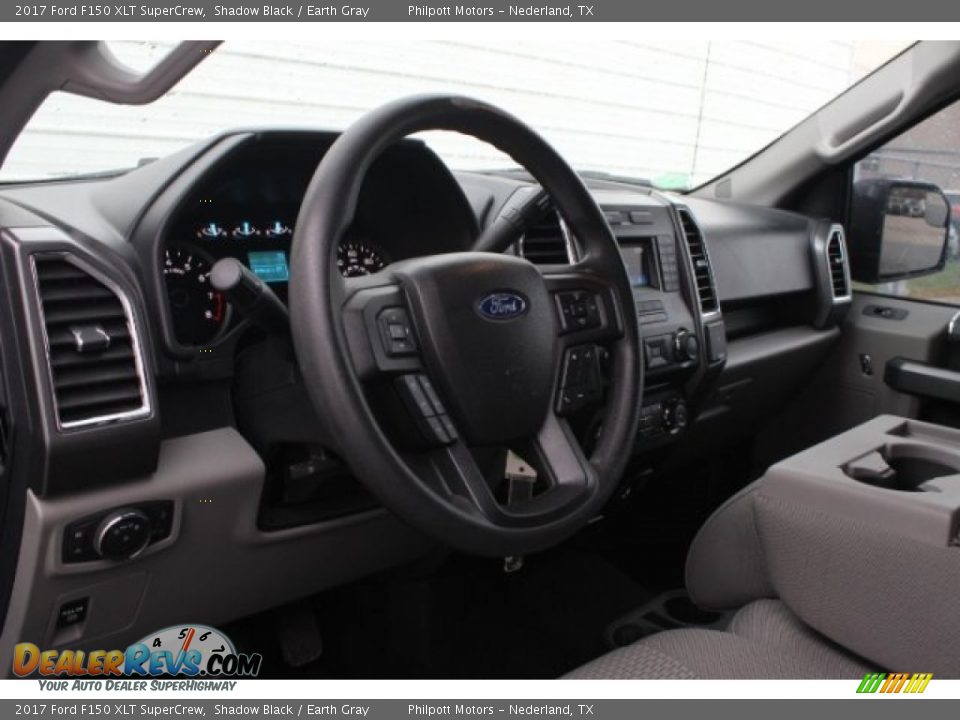 2017 Ford F150 XLT SuperCrew Shadow Black / Earth Gray Photo #14