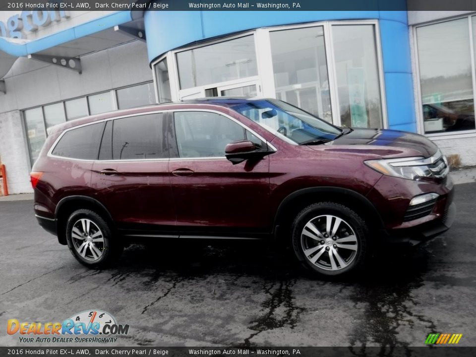 2016 Honda Pilot EX-L AWD Dark Cherry Pearl / Beige Photo #2