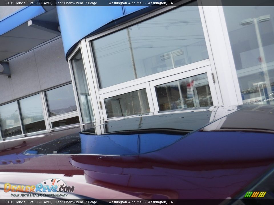 2016 Honda Pilot EX-L AWD Dark Cherry Pearl / Beige Photo #3