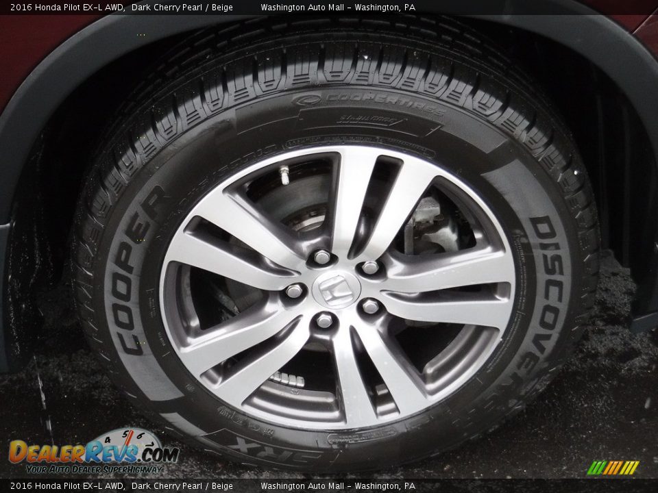 2016 Honda Pilot EX-L AWD Dark Cherry Pearl / Beige Photo #4