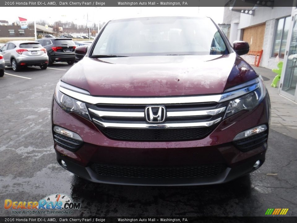 2016 Honda Pilot EX-L AWD Dark Cherry Pearl / Beige Photo #5