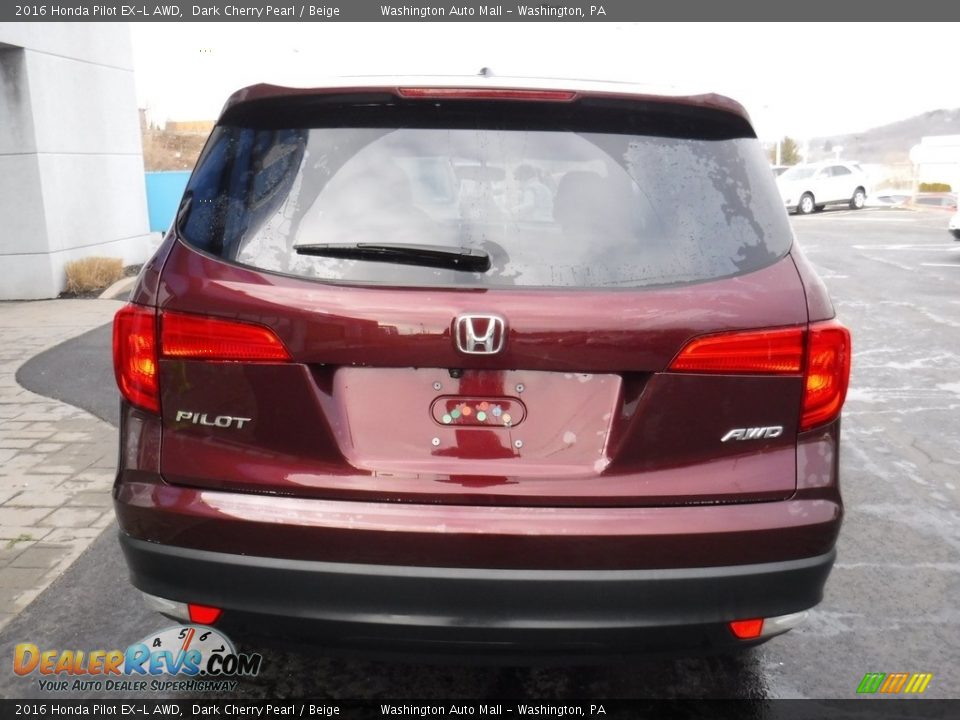 2016 Honda Pilot EX-L AWD Dark Cherry Pearl / Beige Photo #9