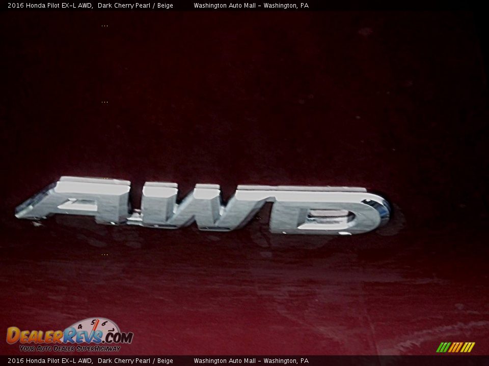 2016 Honda Pilot EX-L AWD Dark Cherry Pearl / Beige Photo #11