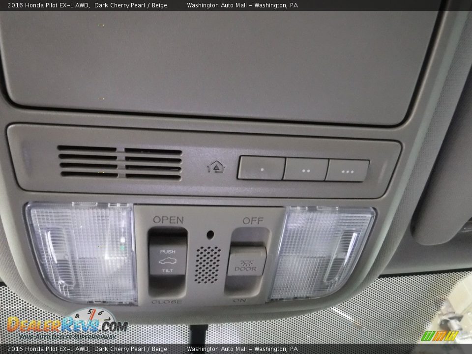 2016 Honda Pilot EX-L AWD Dark Cherry Pearl / Beige Photo #24