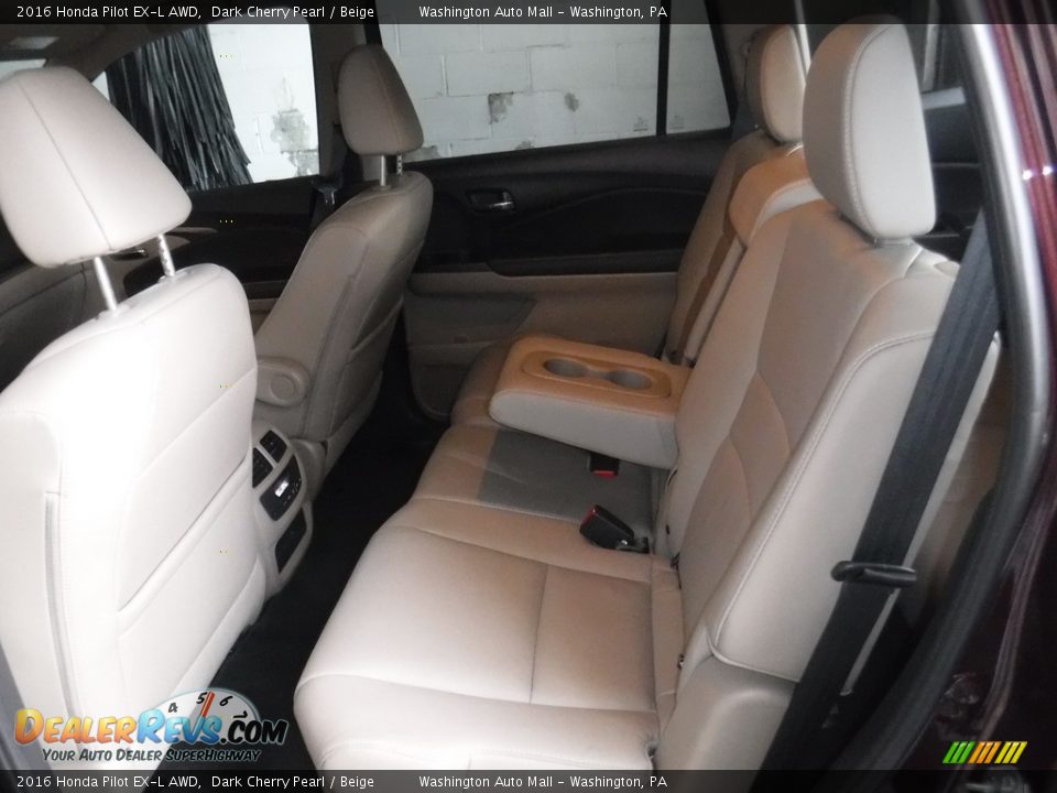 2016 Honda Pilot EX-L AWD Dark Cherry Pearl / Beige Photo #25
