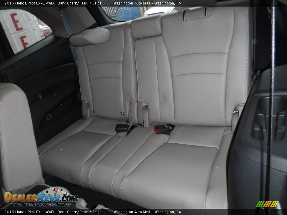 2016 Honda Pilot EX-L AWD Dark Cherry Pearl / Beige Photo #26