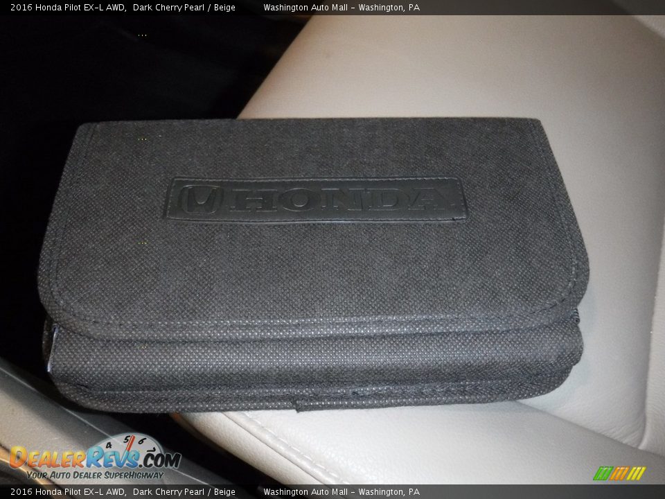 2016 Honda Pilot EX-L AWD Dark Cherry Pearl / Beige Photo #29