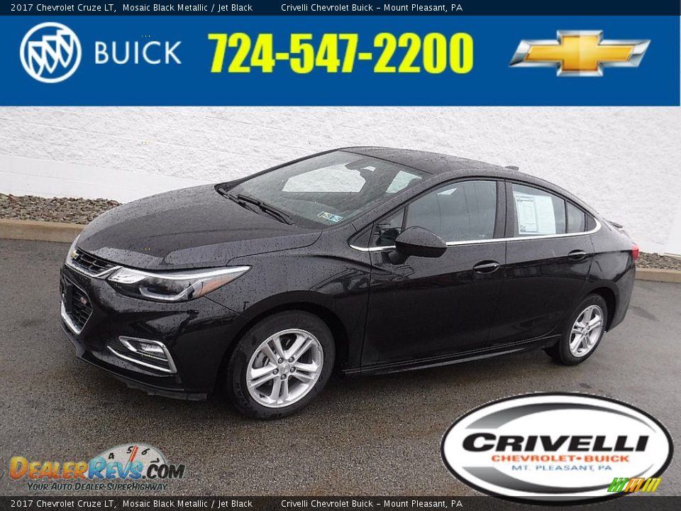 2017 Chevrolet Cruze LT Mosaic Black Metallic / Jet Black Photo #1