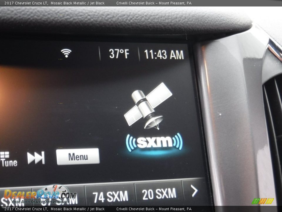 2017 Chevrolet Cruze LT Mosaic Black Metallic / Jet Black Photo #20