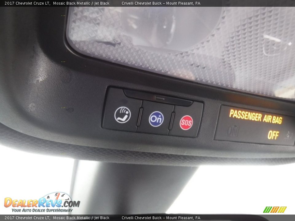 2017 Chevrolet Cruze LT Mosaic Black Metallic / Jet Black Photo #24