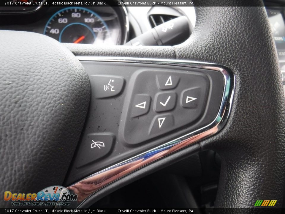 2017 Chevrolet Cruze LT Mosaic Black Metallic / Jet Black Photo #26