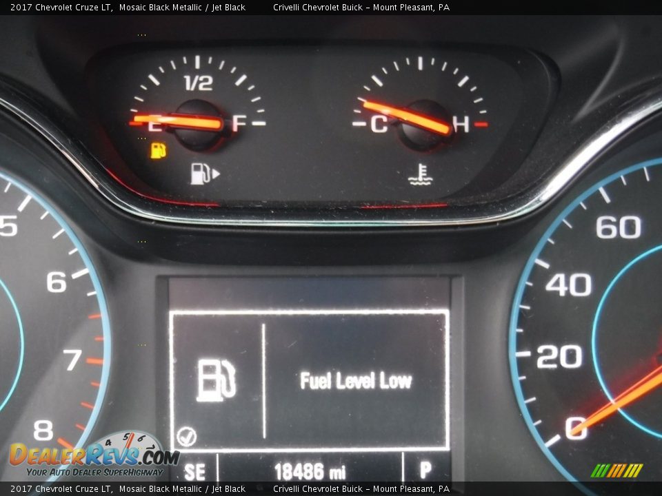 2017 Chevrolet Cruze LT Mosaic Black Metallic / Jet Black Photo #35