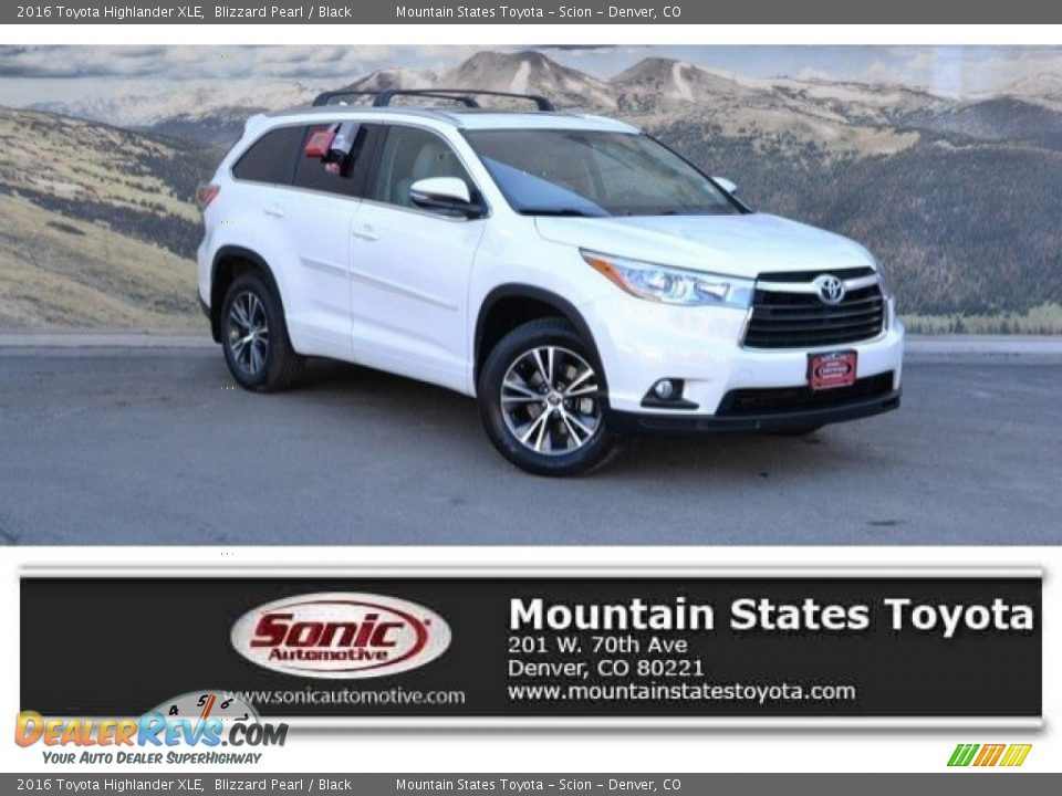 2016 Toyota Highlander XLE Blizzard Pearl / Black Photo #1